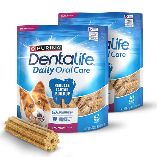Purina Dentalife Daily Oral Care Chicken Flavor Dog Dental Chews Treats