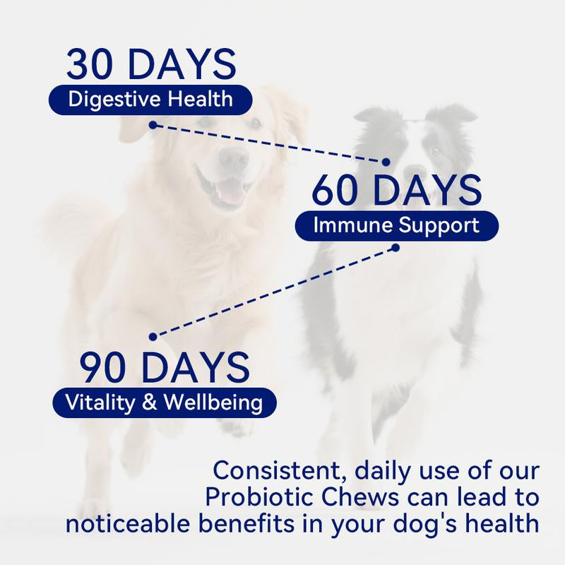 8-In-1 Multivitamin Soft Chews for Dogs – Probiotics, Gut & Immune Support – Natural Pork Flavor