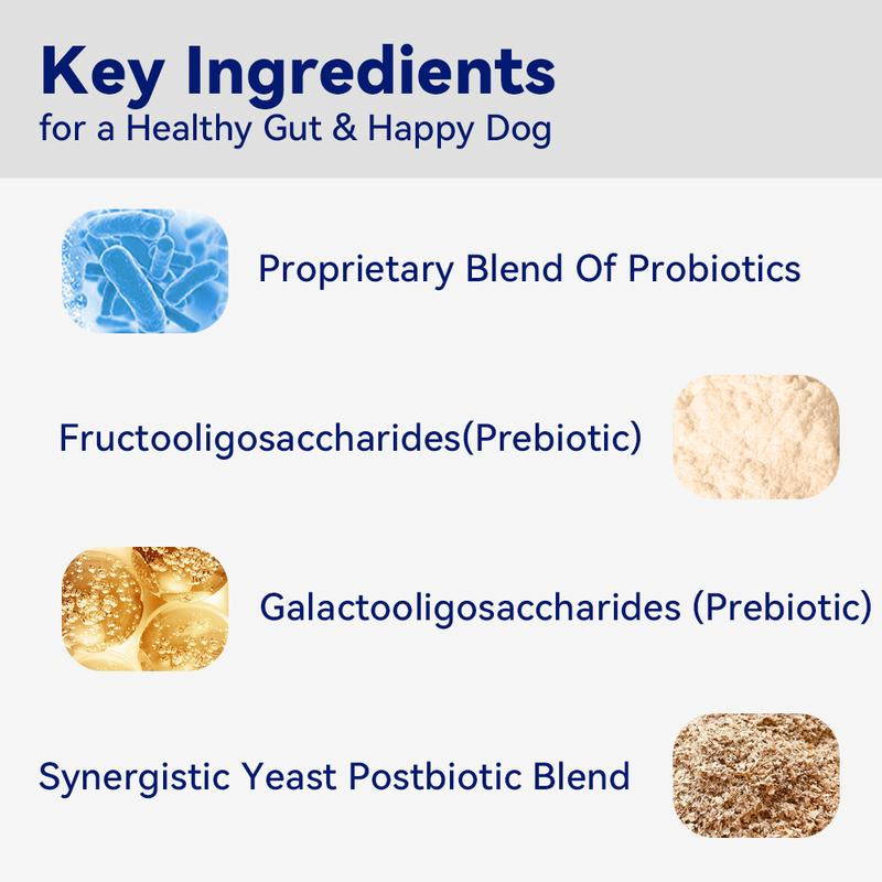 8-In-1 Multivitamin Soft Chews for Dogs – Probiotics, Gut & Immune Support – Natural Pork Flavor