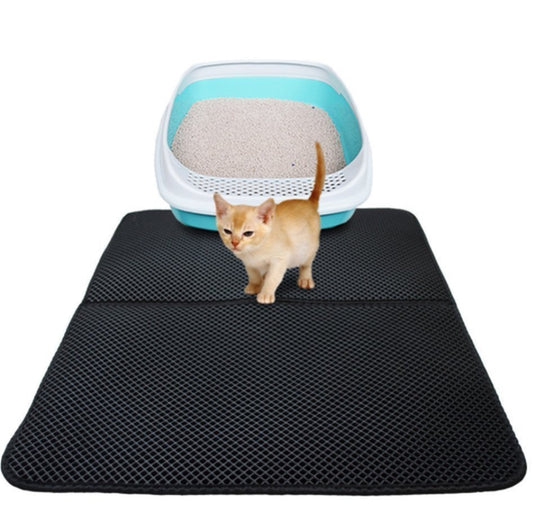 Waterproof Pet Cat Litter Mat EVA Double Layer Cat Litter Trapping Pet Litter Cat Mat Clean Pad Products for Cats Accessories