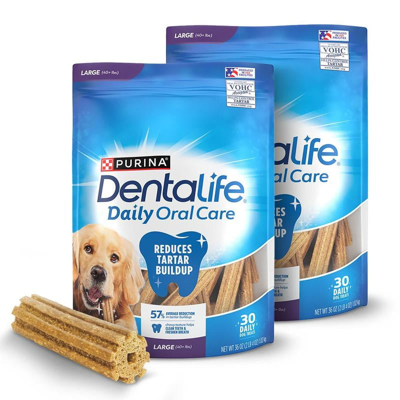 Purina Dentalife Daily Oral Care Chicken Flavor Dog Dental Chews Treats