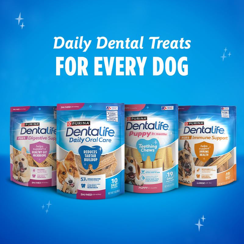 Purina Dentalife Daily Oral Care Chicken Flavor Dog Dental Chews Treats