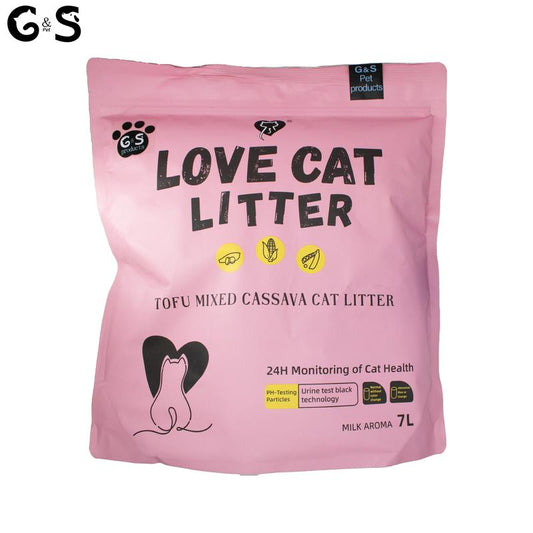 Ph-Sensing Cat Litter 5.5Lb Mixtofu+Cassava Formula - Real-Time Health Monitoring, Ultra Clumping, Odor Control, Suitable for Cats