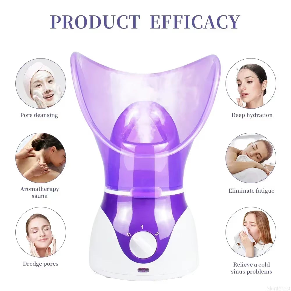 Facial Sauna Home Spa Warm Mist Moisturizing Pore Cleanser Removing Acne Aromatherapy Skin Care Face Steamer