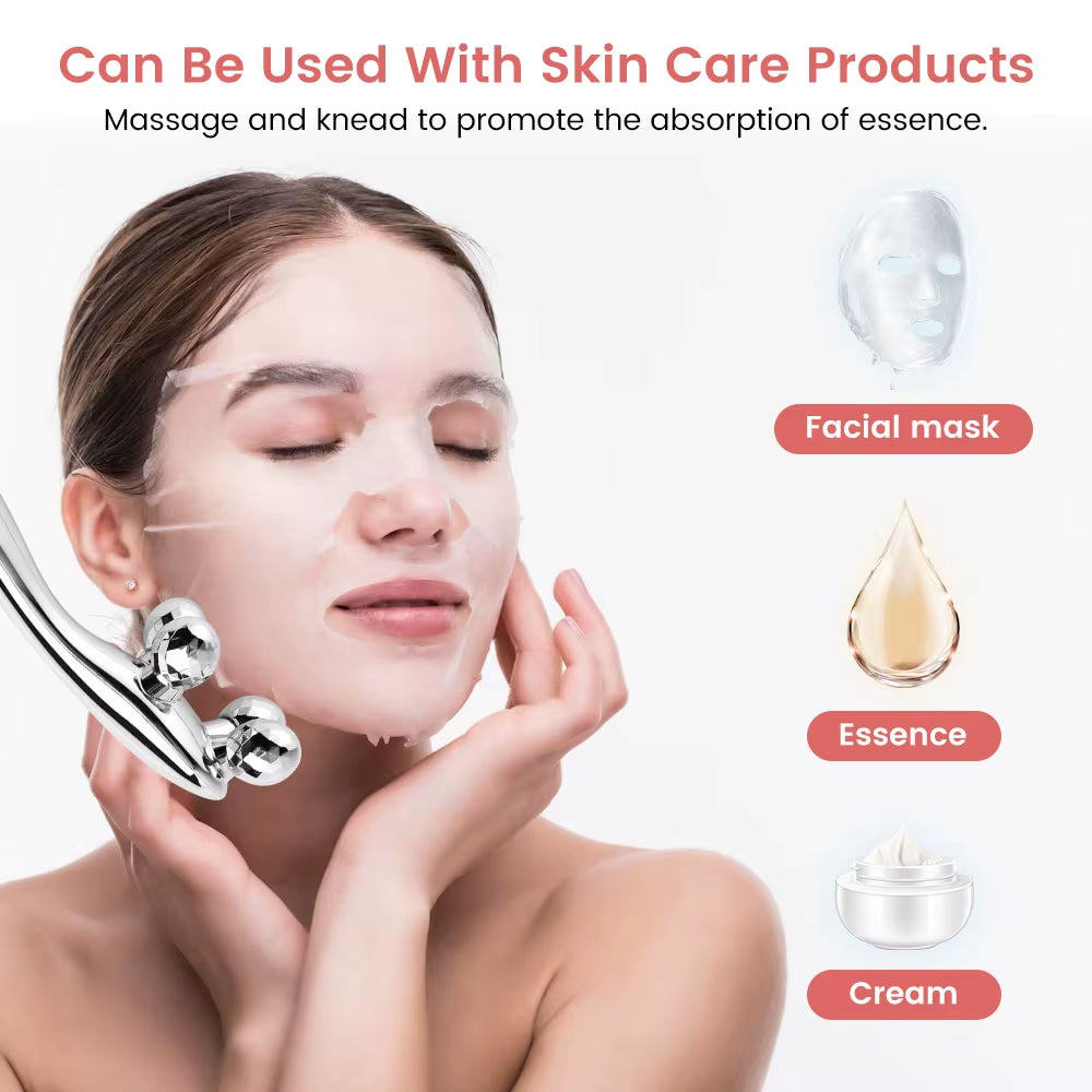 3D Roller Face-Lift Masajeador Multicolor Y Shape Facial Massage Roller ABS Full Body Massager Relaxation Tools Dropship