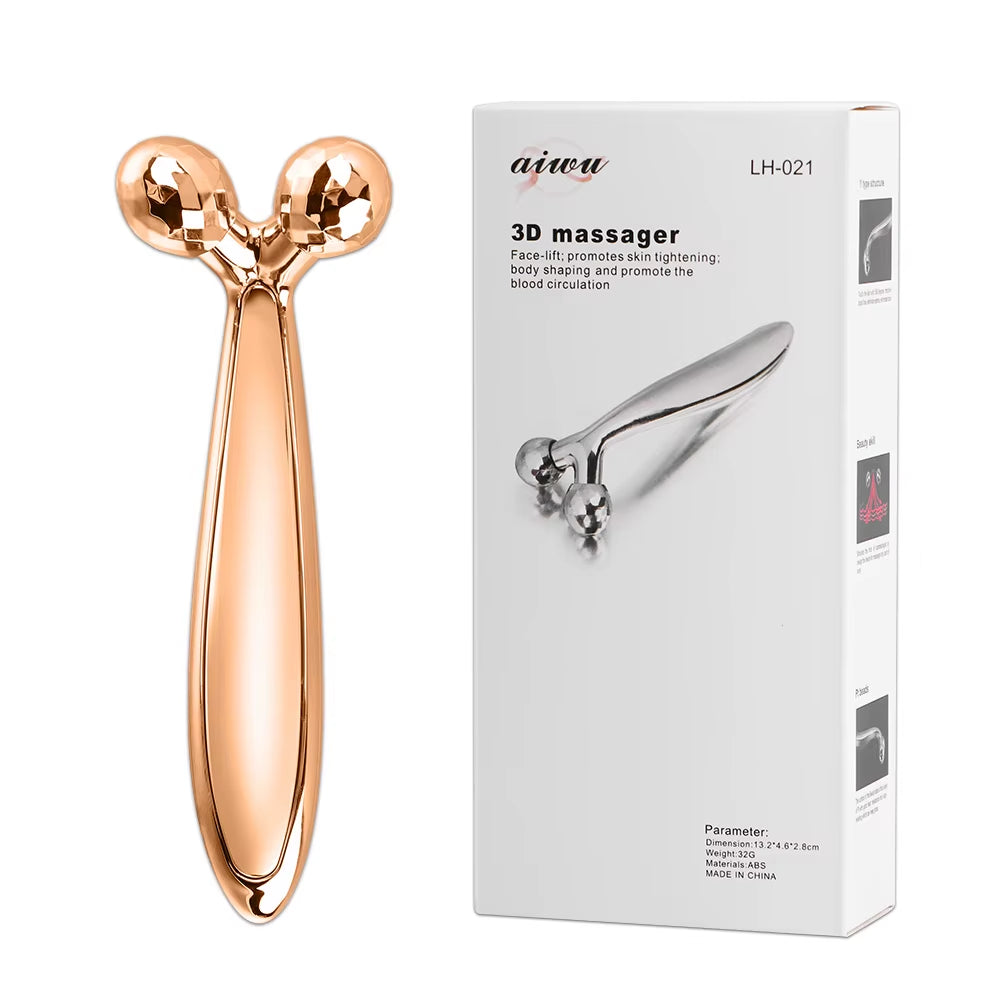 3D Roller Face-Lift Masajeador Multicolor Y Shape Facial Massage Roller ABS Full Body Massager Relaxation Tools Dropship