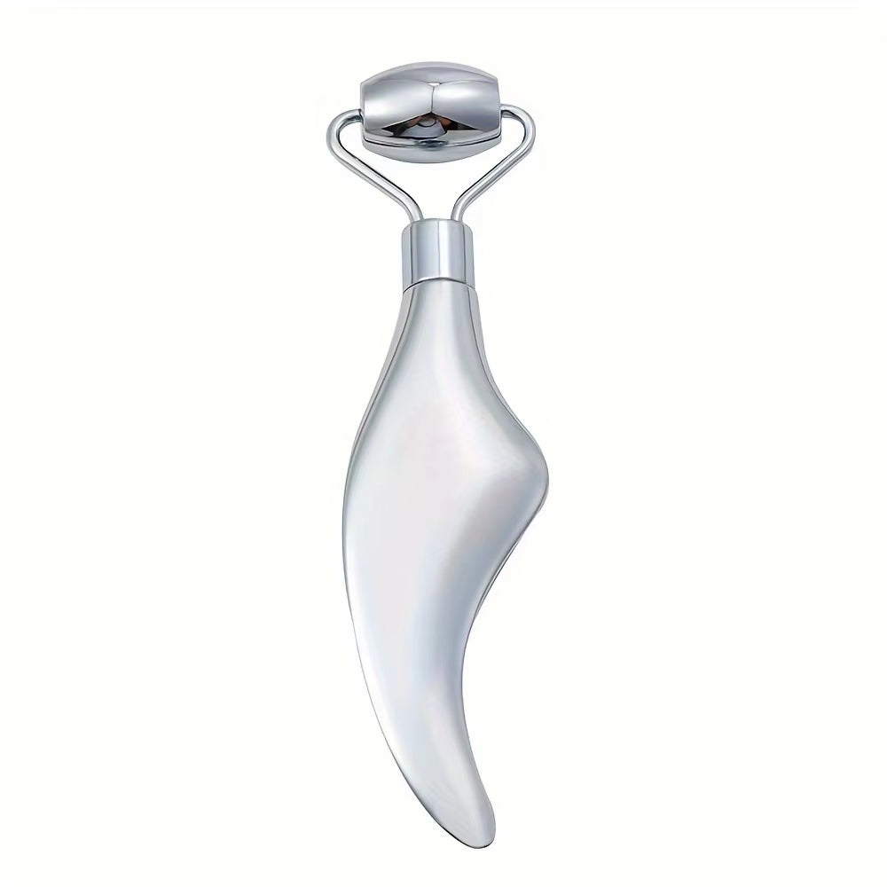 Gua Sha Facial Tools Face Roller Massage Skin & Stainless Steel Gua Sha 2-In-1 Suitable for Daily Skin Care of Body Face Neck