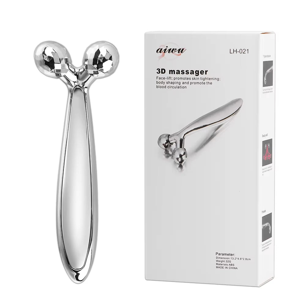 3D Roller Face-Lift Masajeador Multicolor Y Shape Facial Massage Roller ABS Full Body Massager Relaxation Tools Dropship