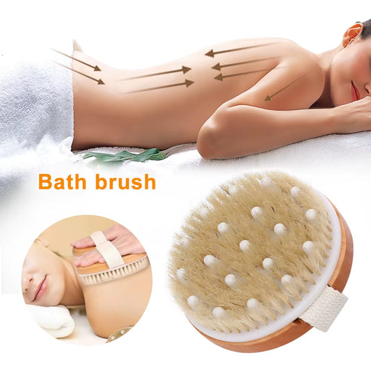 BRISTLE HYDREA BODY BRUSH CELLULITE SHOWER DRY SKIN EXFOLIATION SCRUBBER